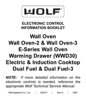Wolf WWD30 Information Booklet
