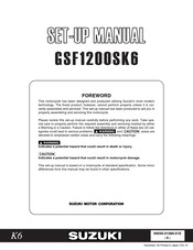 Suzuki GSF1200SK6 Setup Manual