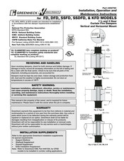 Greenheck FD Series Installation, Operation And Maintenance Instructions