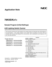 NEC 78K0S/K 1+ Series Application Note