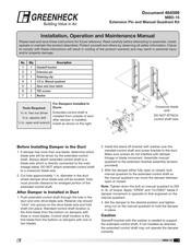 Greenheck MBD-15 Installation, Operation And Maintenance Manual
