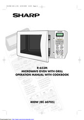 Sharp R-653M Operation Manual With Cookbook