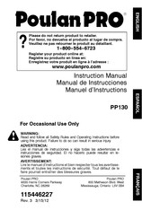 Poulan Pro PP130 Instruction Manual