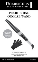 Remington Pearl Shine Conical Wand Use & Care Manual