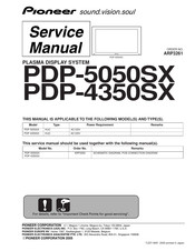 Pioneer PDP5050SX Service Manual