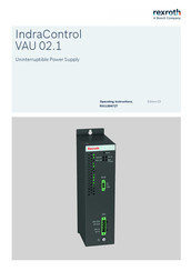 Bosch rexroth IndraControl VAU 02.1 Operating Instructions Manual