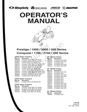 Briggs & Stratton Prestige 500 Series Operator's Manual