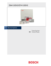 Bosch D9412GV2 Program Entry Manual
