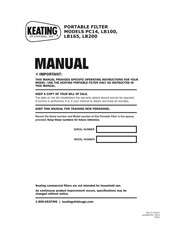 Keating Of Chicago Portable Filter LB-165 Manual