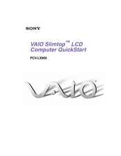 Sony VAIO Slimtop PCV-LX900 Quick Start Manual
