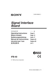Sony IFB-40 Operating Instructions Manual