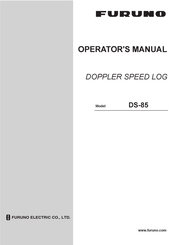 Furuno DS-85 Operator's Manual