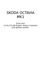 Skoda OCTAVIA MK1 Service Manual