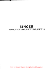 Singer 16W7 List Of Parts