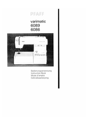 Pfaff varimatic 6089 Instruction Book