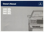 Mercedes-Benz 420 SEL 1989 Owner's Manual