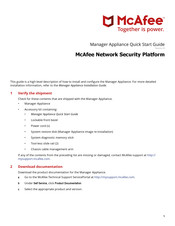 Mcafee Manager Appliance Quick Start Manual