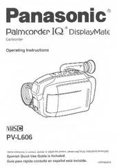 Panasonic Palmcorder IQ DisplayMate PV-L606 Operating Instructions Manual