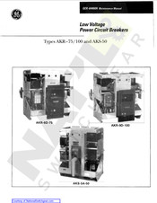 GE MicroVersaTrip AKR-100 Maintenance Manual