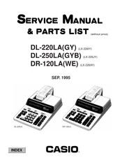 Casio DR-120LA(WE) Service Manual & Parts List