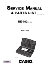 Casio RE-700 Service Manual & Parts List