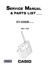 Casio EV-2500B Service Manual & Parts List