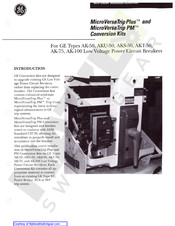 GE MicroVersaTripPlus AKS-50 Installation Instructions Manual