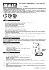 Sealey VS0205 Instructions