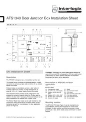 Interlogix ATS1340 Installation Sheet