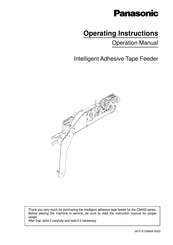 Panasonic CM402 Series Operating Instructions Manual