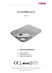 Rotel HEATINGPAD510CH1 Instructions For Use Manual