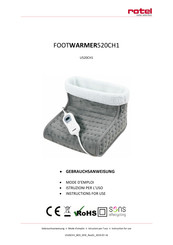 Rotel FOOTWARMER520CH1 Instructions For Use Manual