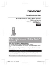Panasonic KX-TGWA41 Operating Instructions Manual