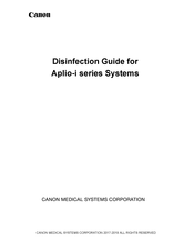Canon Aplio-i Series Disinfection Manual