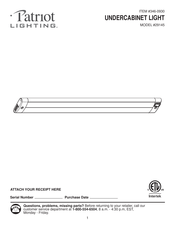 Patriot Lighting 29145 Manual