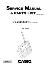 Casio EV-2500N Service Manual & Parts List