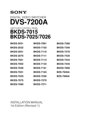 Sony BKDS-7280 Installation Manual