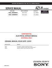 Sony KDL-46NX807 Service Manual