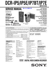 Sony DCR-IP7BT - Network Handycam Ip Service Manual