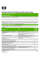 Hp ProCurve PCM+ Agent on ONE zl Module Product End-Of-Life Disassembly Instructions