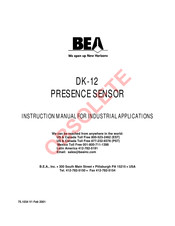 BEA DK-12 Instruction Manual For Industrial Applications