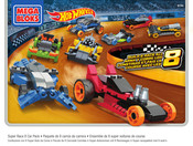 Mattel MEGA BLOCKS Hot Wheels Super Race 8 Car Pack Instructions Manual