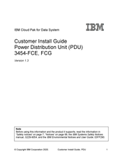 IBM 3454-FCE Customer Install Manual