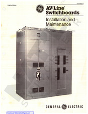 Ge AV-Line Installation And Maintenance Manual