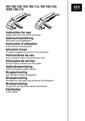 AEG WSE 700-115 Instructions For Use Manual