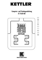 Kettler ST 7620-80 Functions And Operation