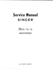Singer 20U33 Service Manual
