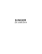 Singer 231-7 Service Manual
