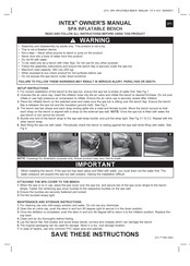 Intex Pure Spa Octagon Owner's Manual