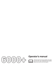 Jonsered 6000+ Operator's Manual